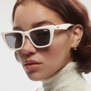 Quay “Call The Shots” White Sunglasses